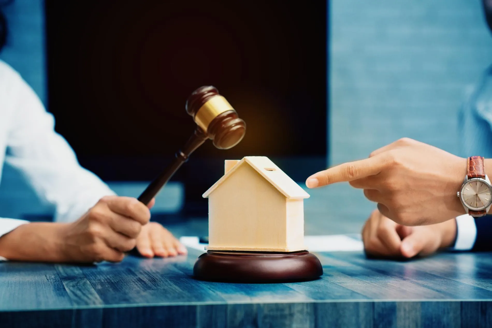 A man speaking with a lawyer