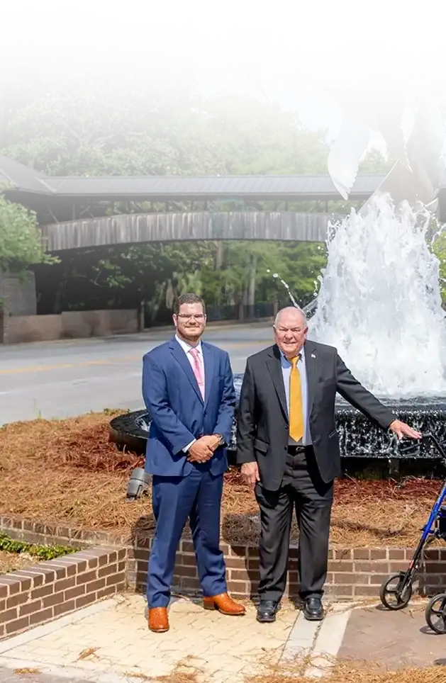 A photo of Lewis H. Warr and Kenneth R. Young, Jr, the partners at Young & Warr
